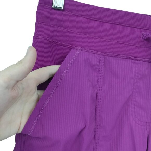 Lululemon Street To Studio Pant II Regal Plum Pull On Joggers Size 8 Striped - Picture 3 of 11